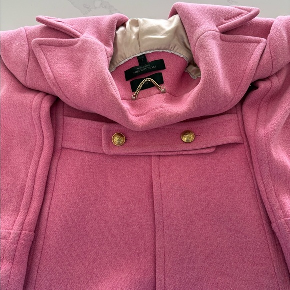 J. Crew Stadium Cloth by Nello Gori Pink Peacoat - Picture 5 of 9